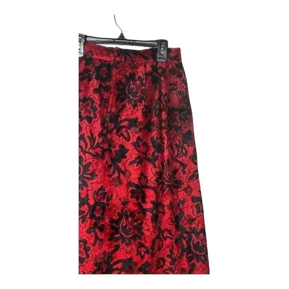 1539. VINTAGE 1960’s RED BLACK IN COLOR TAPESTRY MAXI SKIRT SEE MEASUREMENTS - Picture 7 of 9